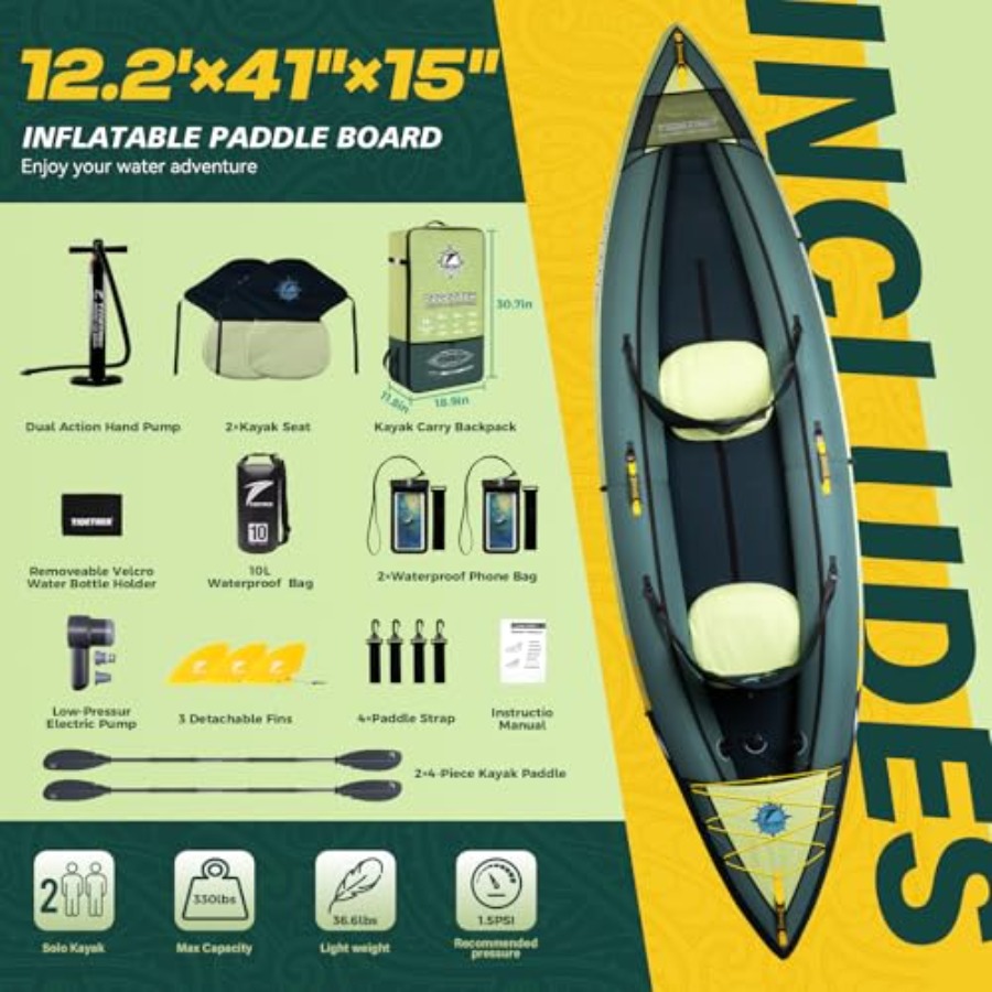 Inflatable Touring Kayak For L - Fishing Kayak Seat review and price