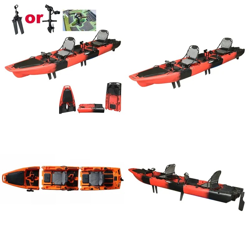 Hot Sale 14FT 2-Person Double  - Fishing Kayak Pedal Drive review and price