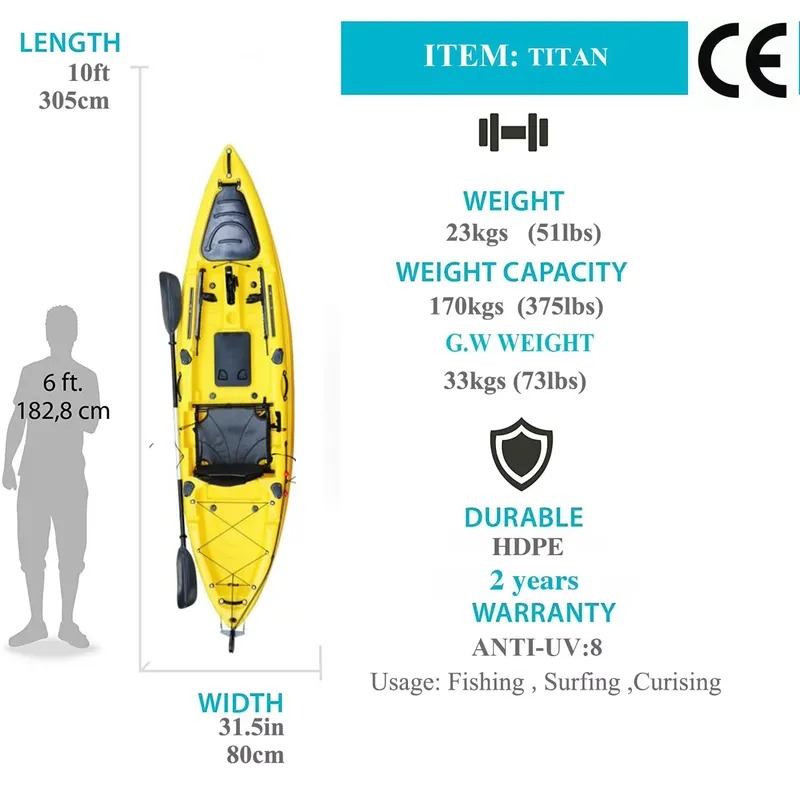 10ft Single Seat Sit on Fishin - Fishing Kayak Paddle review and price