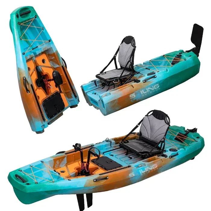 9.5ft 1 Person Folding Plastic - Fishing Kayak Pedal Drive review and price